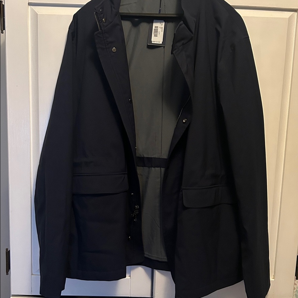 NWT Peter Millar Excursionist Flex City Car Coat Navy Wool Blend Jacket Men's XL - Picture 13 of 13